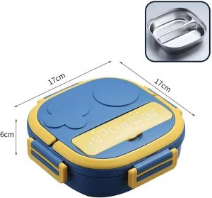 Stainless Steel Bento Lunch Box for School Kids With Spoon