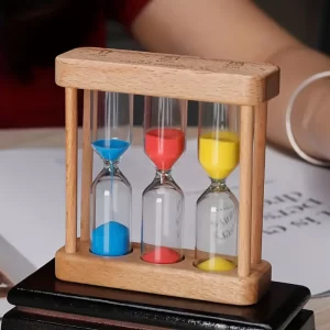 Three-in-One Timing Hourglass – 1 Minute, 3 Minutes, 5 Minutes Timer for Brushing, Studying, and Work